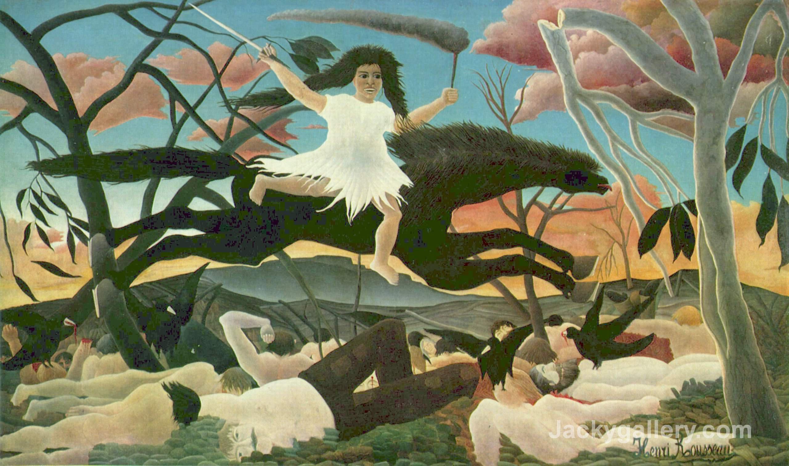The war (La cabalgada de la discordia) by Henri Rousseau paintings reproduction